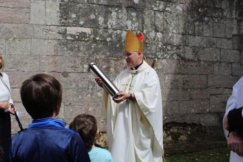 Blessing the time capsule