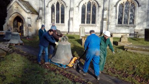 Removing the "Great Bell of Bolton", 25th January 2018